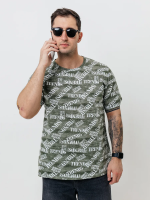 Футболка с принтом хлопок ФК678 TRENDS хаки