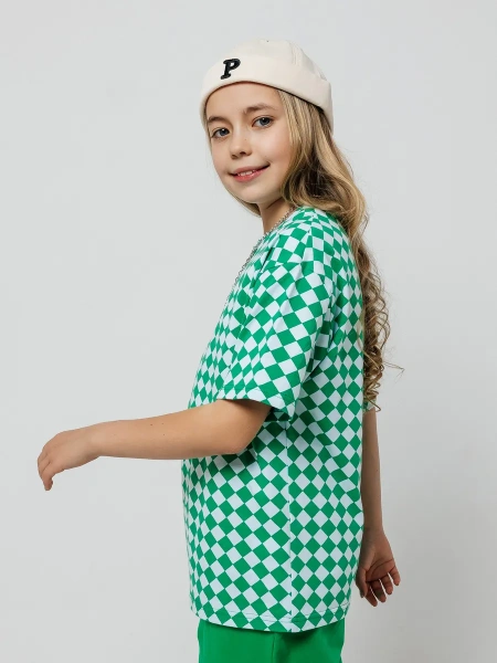 Футболка для девочки с принтом оверсайз