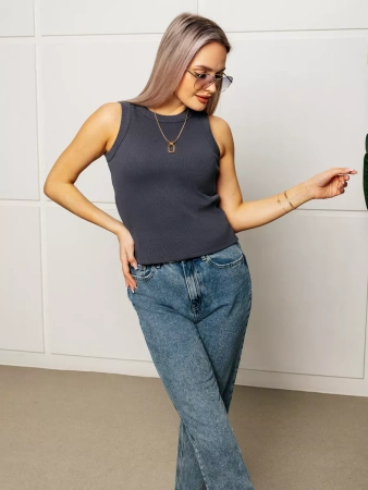 Топ под пиджак в рубчик спортивная майка МК558