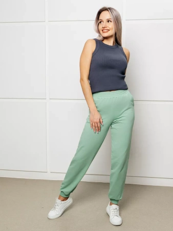 Брюки джоггеры на резинке домашние больших размеров БФ595