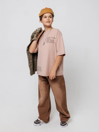 Футболка летняя для мальчика оверсайз с принтом