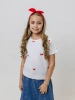 Футболка для девочки летняя с принтом хлопок