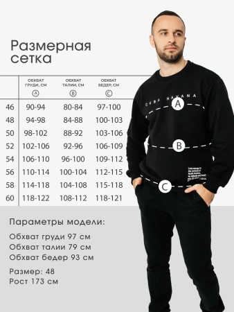 Свитшот мужской с принтом больших размеров