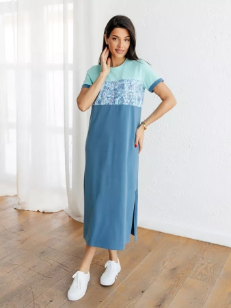 Платье домашнее женское больших размеров длинное ПЛК569