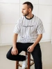 Футболка в полоску оверсайз с принтом надписью