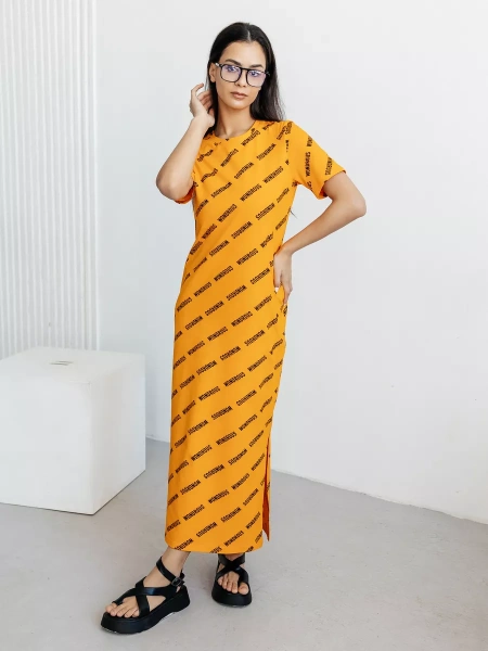 Платье женское трикотажное больших размеров длинное ПЛК609