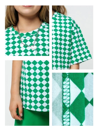 Футболка для девочки с принтом оверсайз