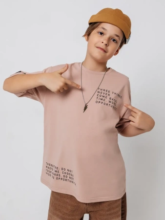 Футболка летняя для мальчика оверсайз с принтом