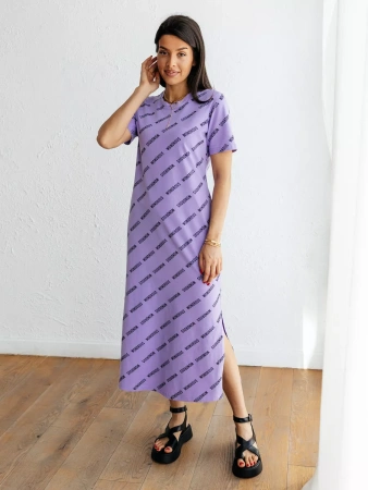 Платье футболка женское с принтом больших размеров ПЛК609