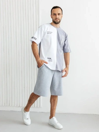 Футболка мужская спортивная с принтом хлопок