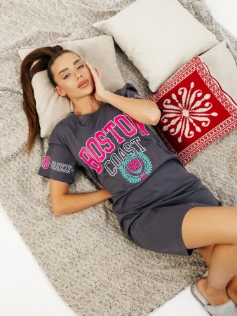 Туника женская домашняя платье больших размеров