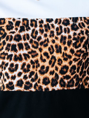 Платье женское праздничное леопардовое больших размеров