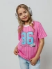 Футболка для девочки оверсайз с принтом хлопок