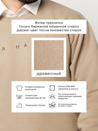 Свитшот мужской с принтом больших размеров