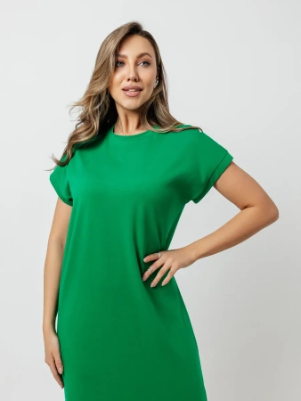 Платье женское летнее трикотажное больших размеров длинное