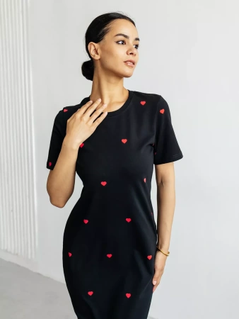 Платье женское трикотажное больших размеров хлопок ПЛК609