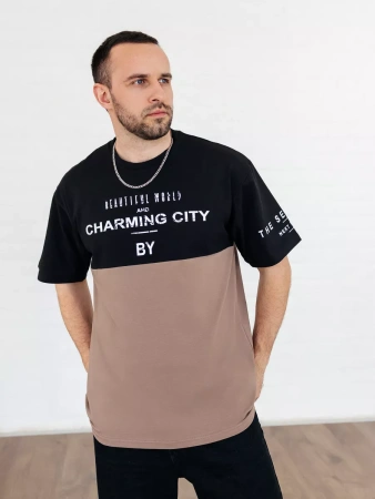 Футболка мужская базовая хлопок с принтом