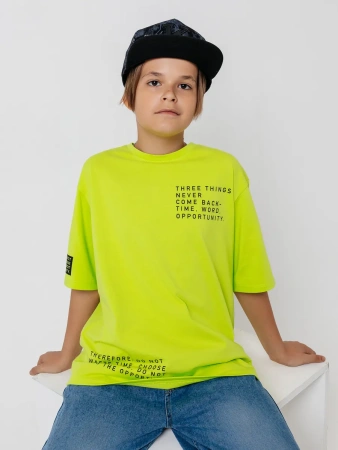 Футболка яркая для мальчика оверсайз летняя с принтом