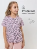 Футболка для девочки с принтом хлопок летняя пляжная