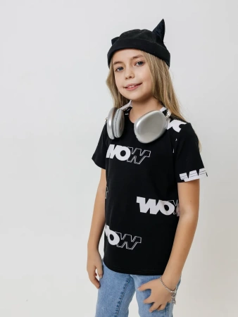 Футболка для девочки с принтом хлопок летняя пляжная