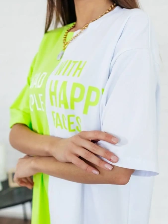 Трикотажное платье туника домашняя одежда