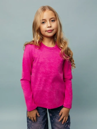 Лонгслив яркий с принтом в сад