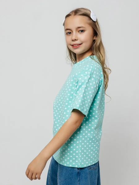 Футболка для девочки с принтом хлопок летняя пляжная