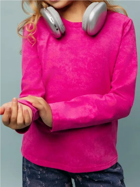 Лонгслив яркий с принтом в сад