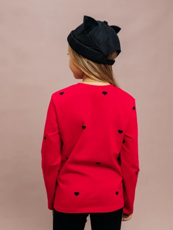 Лонгслив яркий с принтом в сад