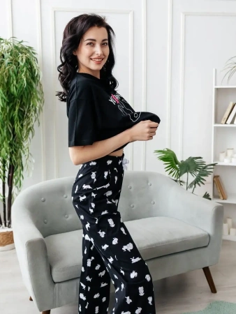 Пижама с штанами брючная большие размеры