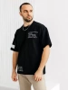 Футболка оверсайз черная плотная хлопок с лайкрой