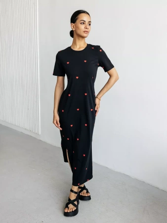 Платье женское трикотажное больших размеров хлопок ПЛК609