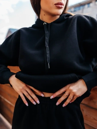 Спортивный костюм с начесом оверсайз кроя зимний