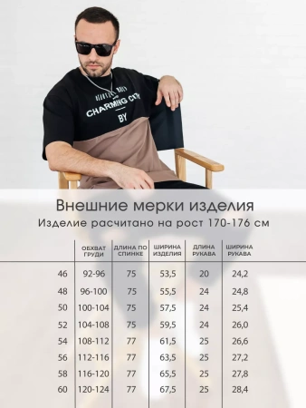 Футболка мужская базовая хлопок с принтом