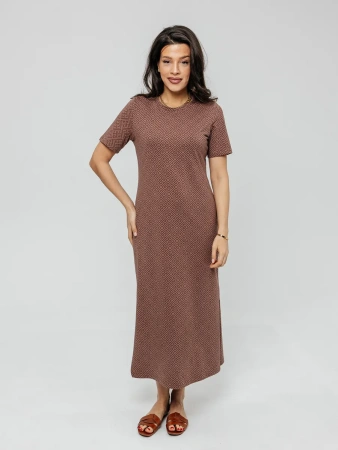 Платье женское трикотажное больших размеров длинное ПЛК609