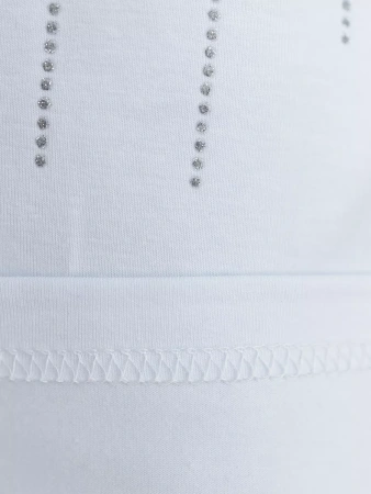 Футболка с принтом базовая хлопок имитация страз новогодняя