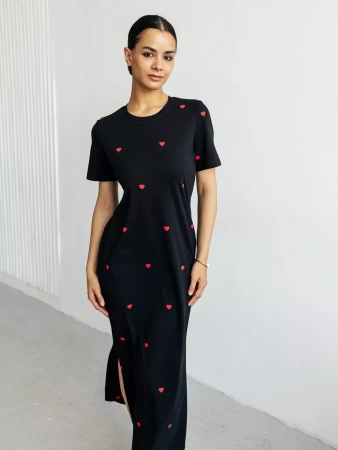 Платье женское трикотажное больших размеров хлопок ПЛК609