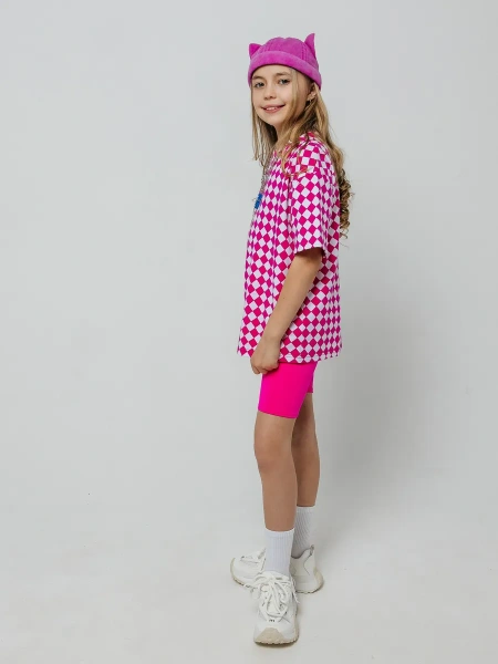 Футболка для девочки с принтом оверсайз