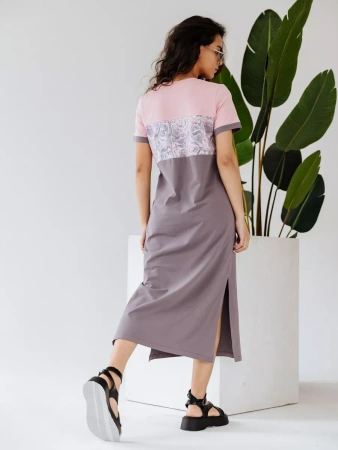 Платье женское трикотажное больших размеров длинное ПЛК569