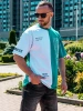 Футболка мужская оверсайз двухцветная больших размеров