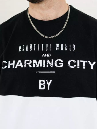 Футболка мужская базовая хлопок с принтом