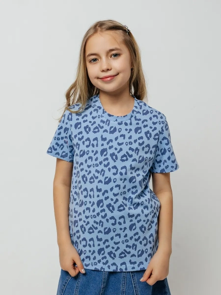 Футболка для девочки с принтом хлопок летняя пляжная