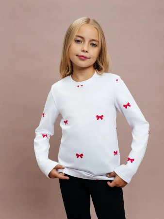 Лонгслив для девочки школьная блузка