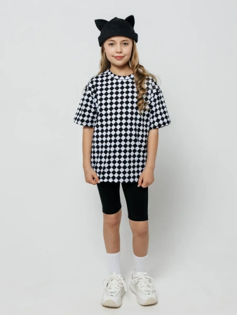 Футболка для девочки с принтом оверсайз