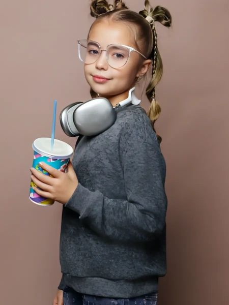 Свитшот для девочки на манжетах