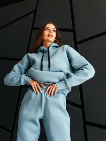 Спортивный костюм с начесом оверсайз кроя зимний