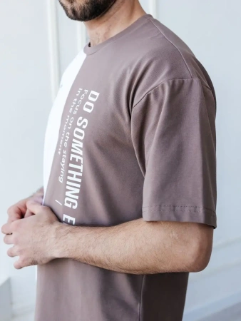 Футболка мужская спортивная с принтом хлопок