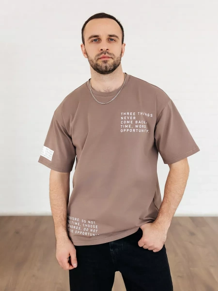 Футболка широкая оверсайз плотная хлопок с лайкрой