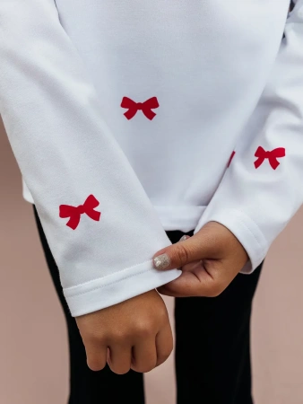 Лонгслив для девочки школьная блузка