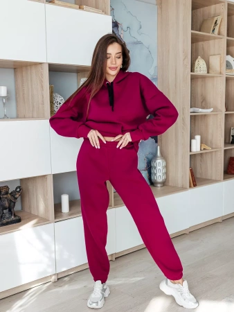 Спортивный костюм с начесом оверсайз кроя зимний